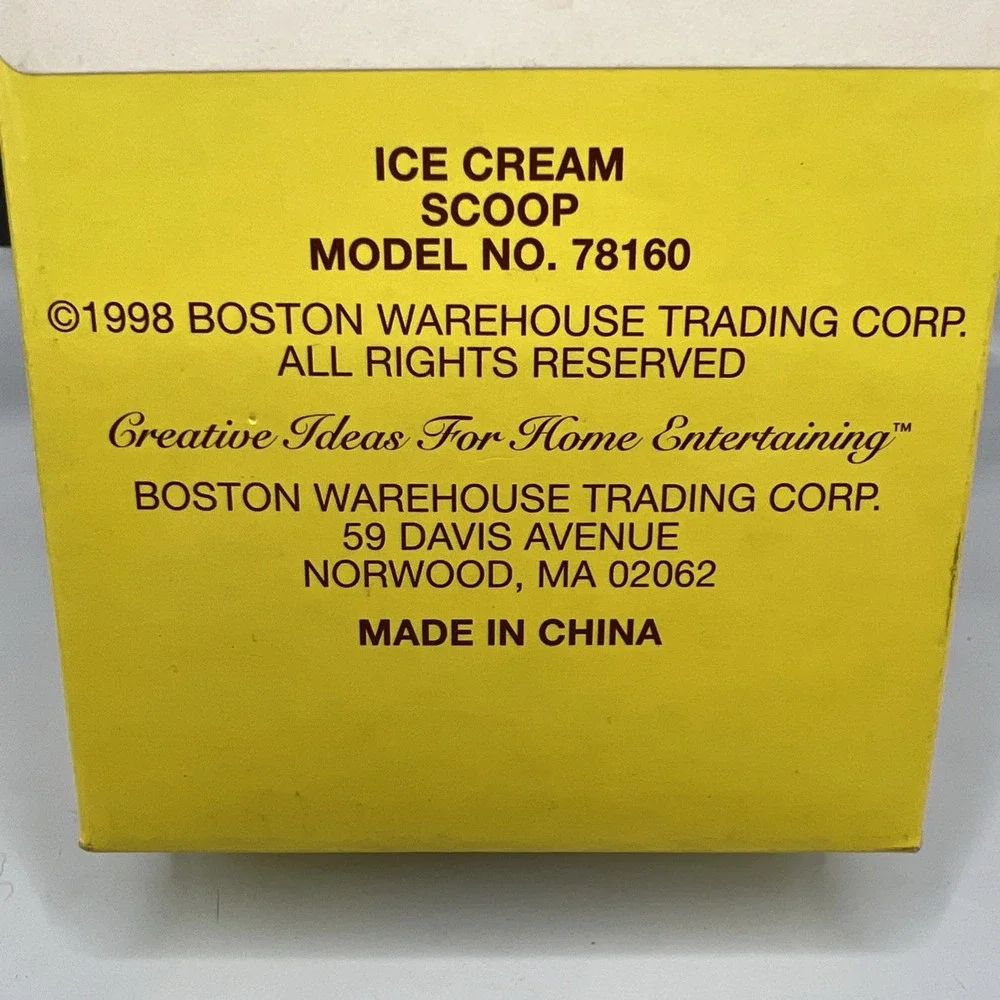 New Vtg 1998 Boston Warehouse Lillian Vernon Ice Cream Scoop 78160 Retro Kitsch